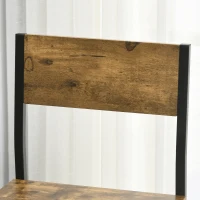 HOMCOM 3 Piece Bar Table and Chairs, Industrial Dining Table Set for 2, Counter Height Kitchen Table with Bar stools, Breakfast Table Set for 2 for Small Space, Rustic Brown(m-7)