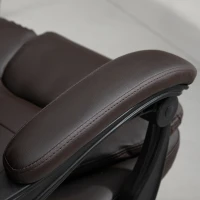 Vinsetto 7-Point Vibrating Massage Chair, Reclining Office Chair with Footrest, Reclining Back, Adjustable Height, Brown(m-11)