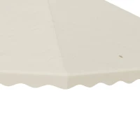 Outsunny 10' x 10' Gazebo Replacement Canopy Cover, 2 Tier Gazebo Roof Replacement TOP ONLY, Cream(m-7)