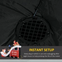 HOMCOM 8.5FT Long Christmas Inflatables Outdoor Decorations Polar Bear, Penguin and Reindeer on the Slope, Blow-Up LED Yard Christmas Decor, Waterproof(m-6)