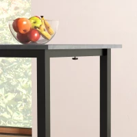 HOMCOM Extending Kitchen Table For Six, Expandable Dining Table for Small Spaces, Folding Dining Table, Dark Grey(m-9)