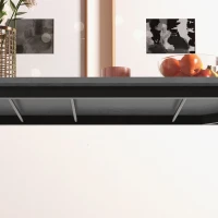 HOMCOM Extending Kitchen Table For Six, Expandable Dining Table for Small Spaces, Folding Dining Table, Dark Grey(m-10)