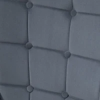 HOMCOM Modern Accent Chair with Ottoman, Upholstered Armchair with Footrest, Gold Metal Legs for Living Room, Bedroom, Dark Grey(m-9)