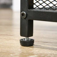 Outsunny 2-Tier Firewood Rack with Shovel, Broom, Poker, Tongs, Side Hooks, Log Holder for Fireplace, Outdoor Indoor Wood Storage Stacker, 21.7" x 12.6" x 30.3", Black(m-9)