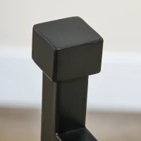 Outsunny 2-Tier Firewood Rack with Shovel, Broom, Poker, Tongs, Side Hooks, Log Holder for Fireplace, Outdoor Indoor Wood Storage Stacker, 21.7" x 12.6" x 30.3", Black(m-10)