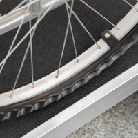 HOMCOM Portable Wheelchair Ramp 5FT, Folding Aluminum Threshold Ramp with Non-Slip Surface, Transition Plates Above and Below, 600lbs Weight Capacity, Handicap Ramp for Home, Doorways, Curbs, Steps(m-7)