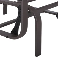 Outsunny Gliding Lounger Chair, Single Rocker with Lightweight Metal & Mesh Construction, White(m-9)