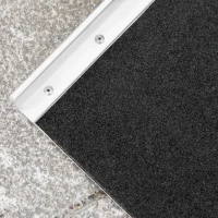 HOMCOM 10' Skidproof Portable Wheelchair Ramp for Home, Steps, Doorways, Carpeted Foldable Handicap Ramp, Threshold Ramp(m-8)