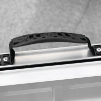 HOMCOM Portable Wheelchair Ramp 4FT, Folding Aluminum Threshold Ramp with, Transition Plates, 600lbs Weight Capacity(m-8)