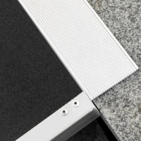 HOMCOM 3' Skidproof Portable Wheelchair Ramp for Home, Steps, Doorways, Carpeted Foldable Handicap Ramp, Threshold Ramp(m-7)