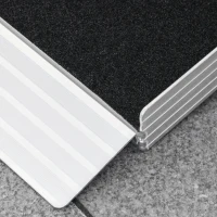 HOMCOM Portable Wheelchair Ramp 4FT, Folding Aluminum Threshold Ramp with, Transition Plates, 600lbs Weight Capacity(m-9)