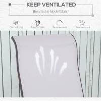 Outsunny Gliding Lounger Chair, Single Rocker with Lightweight Metal & Mesh Construction, White(m-6)