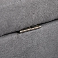 HOMCOM Modern 2-Seater Loveseat Button-Tufted Fabric Couch with Storage Chest, Cushions and Rubberwood Legs for Living Room, Grey(m-7)