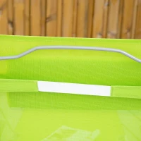 Outsunny Heavy-duty Adjustable Folding Reclining Chair Outdoor Sun Lounger Patio Chaise Lounge Garden Beach Gravity Lounge with Pillow, 7 Adjustable Backrest Positions, Green(m-10)