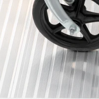 HOMCOM Wheelchair Ramp 6FT, Foldable Aluminum Threshold Ramp with Non-Slip Surface and Handle, 600lbs Weight Capacity, Suitcase Handicap Ramp for Home, Doorways, Curbs, Steps(m-9)