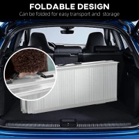 HOMCOM Wheelchair Ramp 6FT, Foldable Aluminum Threshold Ramp with Non-Slip Surface and Handle, 600lbs Weight Capacity, Suitcase Handicap Ramp for Home, Doorways, Curbs, Steps(m-5)