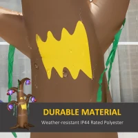 Outsunny 8ft Inflatable Halloween Ghost Tree with Toothy Bats Hanging Down, Blow-Up Outdoor LED Display for Lawn, Garden, Party(m-5)