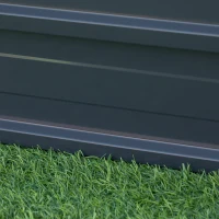 Outsunny 40'' Hexagon Raised Garden Bed, Outdoor Metal Planter Box with Gloves, for Backyard, Patio to Grow Vegetables, Herbs, and Flowers, Gray(m-9)