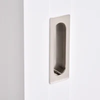 HOMCOM 66.5" Freestanding Kitchen Pantry Cabinet, Buffet with Hutch, Sliding Doors and Adjustable Shelves, White(m-10)