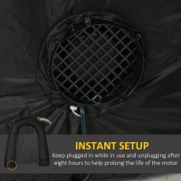 HOMCOM 9.5ft Halloween Inflatables, Grim Reaper Archway, Giant Outdoor Blow Up Yard Decoration with Build-in LED(m-6)