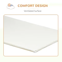 Qaba Foam Crib Toddler Mattress with Breathable Padding and Cover, Easy to Clean, 39" x 22", Pure White(m-4)