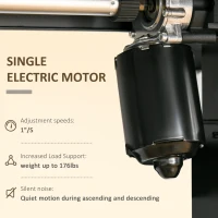 Vinsetto 55" Electric Height Adjustable Standing Desk Sit Stand Desk with Large Desktop, Motor, Stand up Desk for Home Office, Natural(m-8)