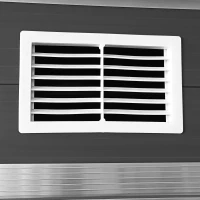 Outsunny 6' x 4' Outdoor PVC Storage Shed, Garden Tool House Weather Resistant with Lock, Foundation and 2 Air Vents for Backyard, Patio, Lawn(m-8)