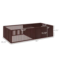 PawHut Whelping Box for Dogs Built for Mother's Comfort, Dog Whelping Pen with Removable Doors, Puppy Playpen for Indoors, Newborn Puppy Supplies & Essentials, 81" x 39" x 20", Coffee(m-3)