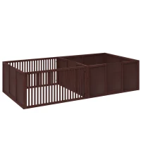 PawHut Whelping Box for Dogs Built for Mother's Comfort, Dog Whelping Pen with Removable Doors, Puppy Playpen for Indoors, Newborn Puppy Supplies & Essentials, 81" x 39" x 20", Coffee(m-1)