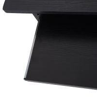 HOMCOM Compact Computer Desk with Keyboard Tray, Storage Shelf & CPU Stand for Home Office Black(m-7)