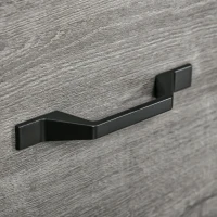 Vinsetto Lateral Filing Cabinet with Open Storage Shelf, Printer Stand, Mobile Office File Cabinet with Wheels for Letter and Legal Sized Files, Grey(m-10)