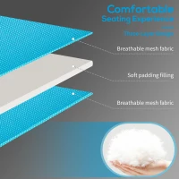 Outsunny Outdoor Chaise Lounge with Wheels, Five Position Recliner for Sunbathing, Suntanning, Steel Frame, Breathable Fabric for Beach, Yard, Patio, Blue(m-4)