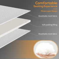 Outsunny Outdoor Chaise Lounge with Wheels, Five Position Recliner for Sunbathing, Suntanning, Steel Frame, Breathable Fabric for Beach, Yard, Patio, White(m-4)