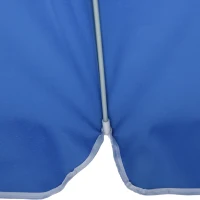 Outsunny Arc. 6.4ft Beach Umbrella with Aluminum Pole Pointed Design Adjustable Tilt Carry Bag for Outdoor Patio Blue(m-10)