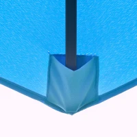 Outsunny 9FT 3 Tiers Patio Umbrella Outdoor Market Umbrella with Crank, Push Button Tilt for Deck, Backyard and Lawn, Sky Blue(m-10)