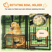 PawHut Weather-Resistant Outdoor Dog Kennel, 8ft x 4ft x 6ft with Cover, Durable Steel Frame, for Secure Pet Play & Rest Area, Green(m-4)