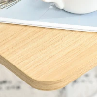 HOMCOM Industrial Side Table, C-Shaped Mobile End Coffee Table with Storage Bag for Sofa Couch Bed(m-10)