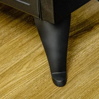 HOMCOM Electric Fireplace Heater w/ LED Flame Fireplace Stove, Black, 17"(m-9)