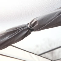 Outsunny Large Camping Tent with 10 Person Floorspace, Rain Cover & Breathable Mesh Roof, Cabin Tent 8 Person Size, Big Family Tent Camping Accessory, Gray(m-9)