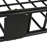 HOMCOM 64"/43" x 39" Car Roof Rack, Length Adjustable Roof Basket, Universal Rooftop Cargo Carrier Basket with U-bolts, 220 lbs Capacity(m-10)
