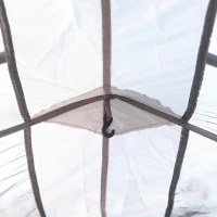 Outsunny Large Camping Tent with 10 Person Floorspace, Rain Cover & Breathable Mesh Roof, Cabin Tent 8 Person Size, Big Family Tent Camping Accessory, Gray(m-8)