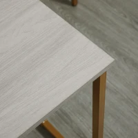 HOMCOM 3 Piece Bar Table and Chairs Set, Kitchen Table and 2 Bar Stools for Dining Room, Living Room, Small Space, Grey(m-9)