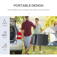 Outsunny Chaise Lounge Foldable Outdoor Chair, Portable, 7-Position Adjustable Reclining Tri-fold Chair for Camping, Sunbathing & Tanning at the Beach, Swimming Pool with Pillow, Grey(m-6)