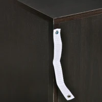 HOMCOM Bedside Table with 3 Drawers, Modern Wood Nightstand, Side Table with Anti-tipping Design for Bedroom, Set of 2, Dark Brown(m-9)