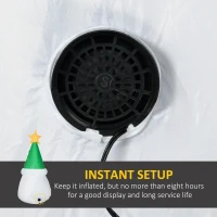 HOMCOM 6' Christmas Inflatables Outdoor Decorations Santa Claus Wearing Hat, Blow-Up LED Yard Christmas Decor, Waterproof(m-6)