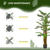 HOMCOM 6FT Artificial Tropical Palm Tree, Faux Decorative Plant in Nursery Pot for Indoor or Outdoor Décor(m-6)