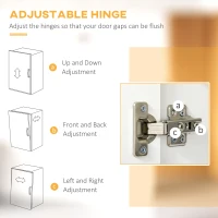 HOMCOM Modern Kitchen Cupboard with Storage Cabinet Hutch, 2 Cabinets, 3 Drawers and Open Countertop, White(m-9)