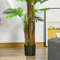 HOMCOM 6FT Artificial Tropical Palm Tree, Faux Decorative Plant in Nursery Pot for Indoor or Outdoor Décor(m-7)