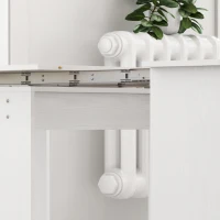 HOMCOM Extendable Dining Table, Expandable Kitchen Table for Small Spaces, Seats up to 6 People, White(m-9)