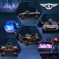 Aosom Bentley Bacalar Licensed Kids Ride on Car w/ Butterfly Doors, Black(m-8)